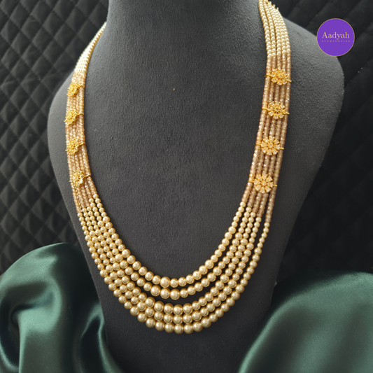 CZ Pearl Layer Haram -Set Beaded