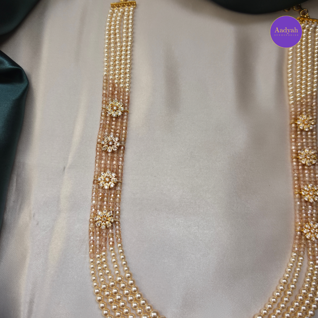 CZ Pearl Layer Haram -Set Beaded