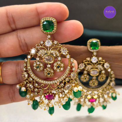 Chandbali - Emerald