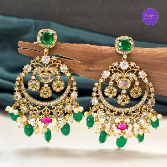 Chandbali - Emerald