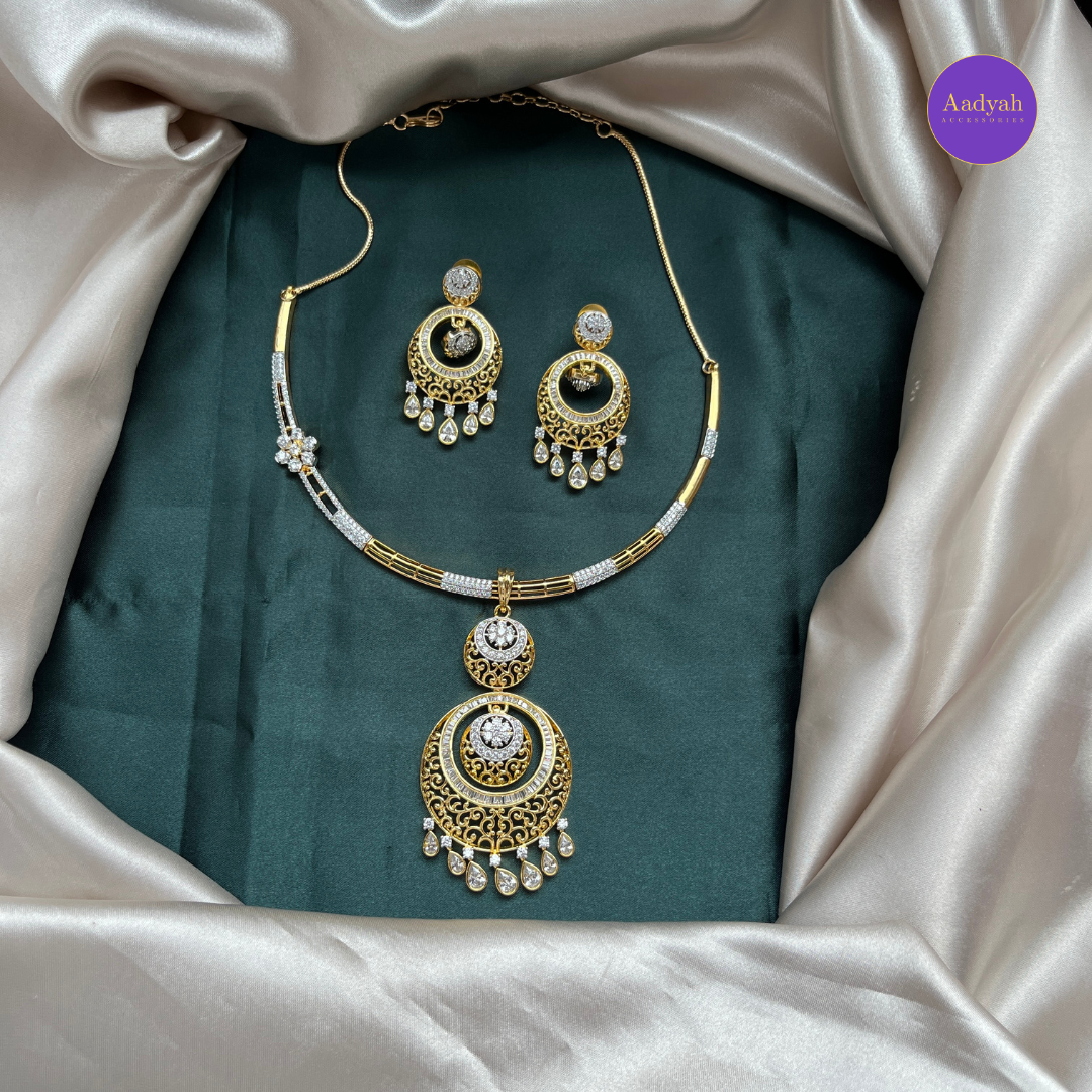 Chandbali Kante/ Hasli 2-1 Necklace Set