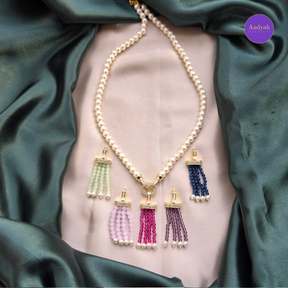 Changeable Pendant Pearl Mala Set - Multi