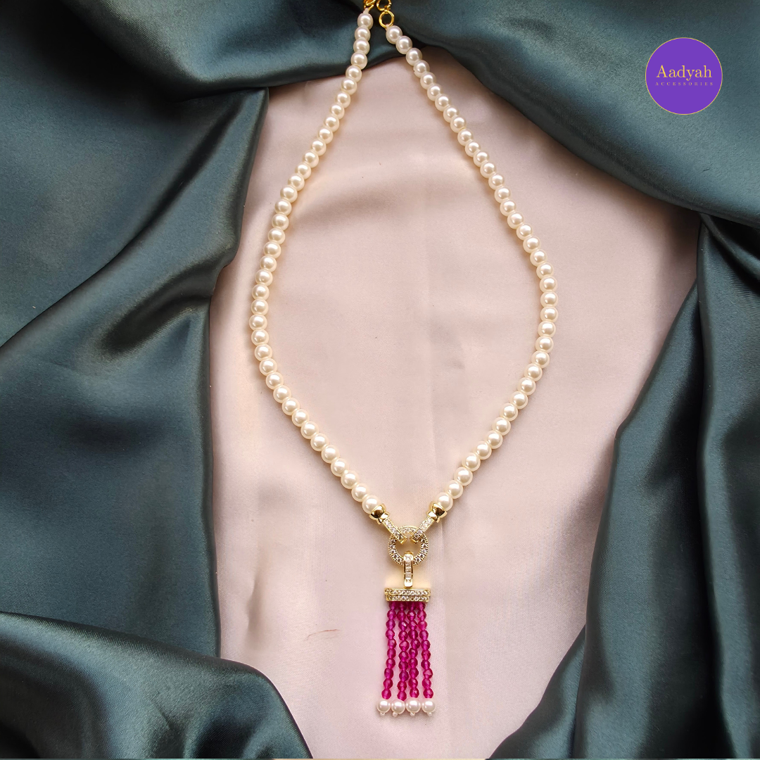 Changeable Pendant Pearl Mala Set - Multi