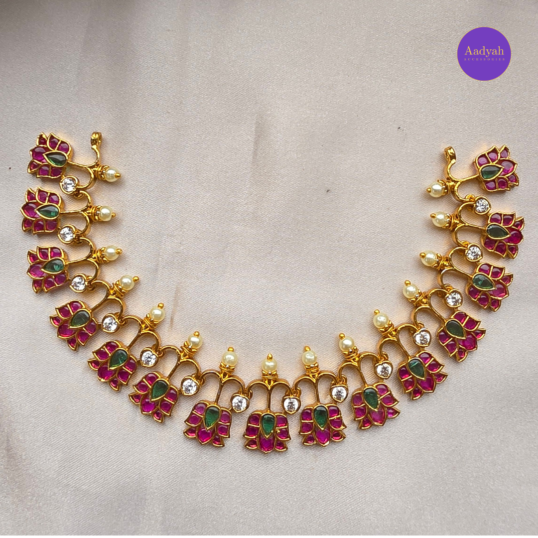 Floral Necklace Choker Set - Multi