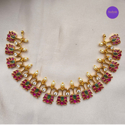 Floral Necklace Choker Set - Multi
