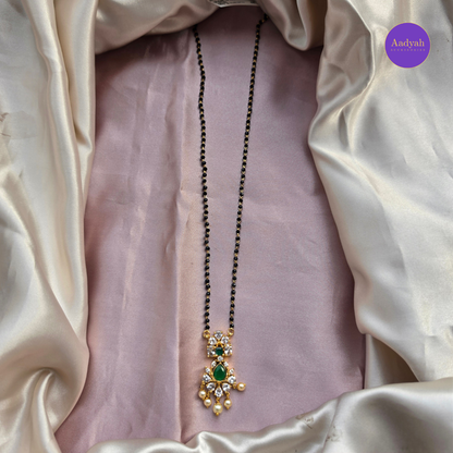 Coral Kasu Black Diamond - Mangalsutra - Gold