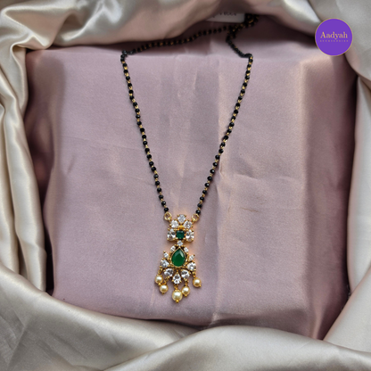 Coral Kasu Black Diamond - Mangalsutra - Gold