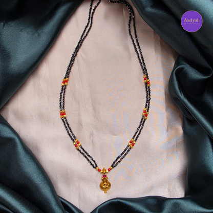 Coral Kasu Black Diamond - Mangalsutra - Gold