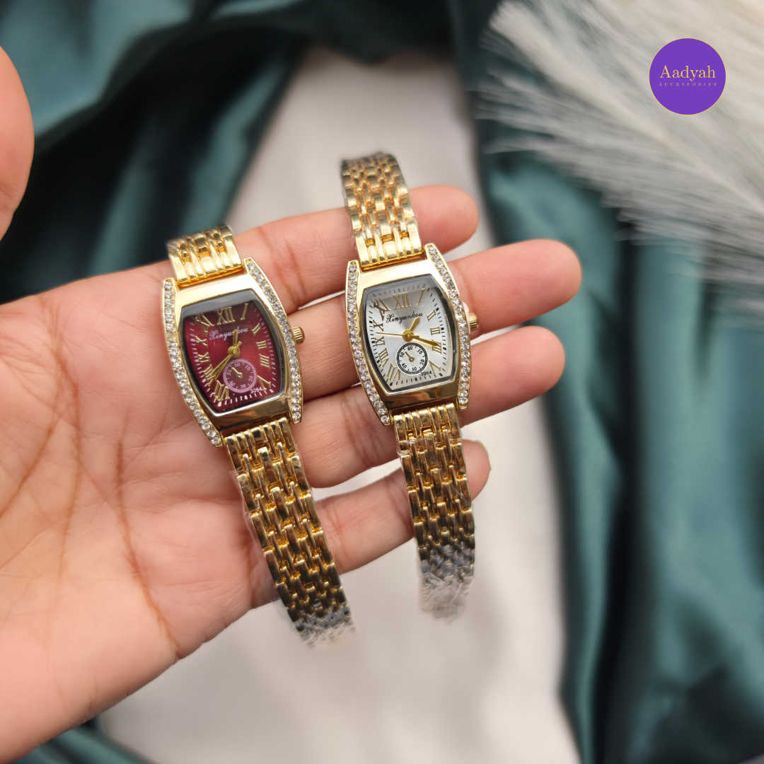 Designer - Anti Tarnish Watch - Marron/White