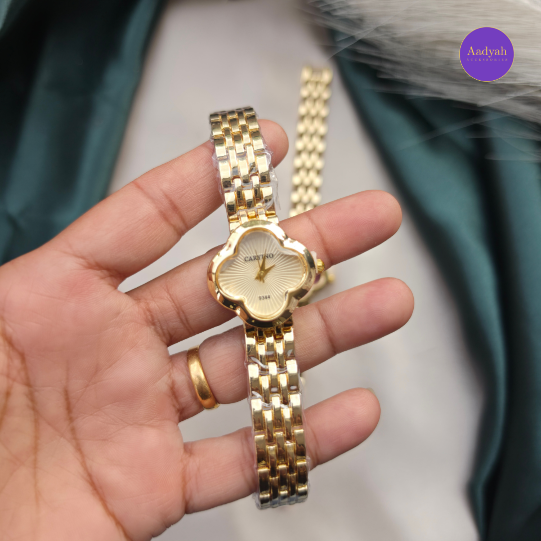 Designer - Anti Tarnish Watch - Marron/White