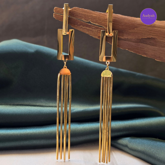 Designer Danglers Earring - Gold