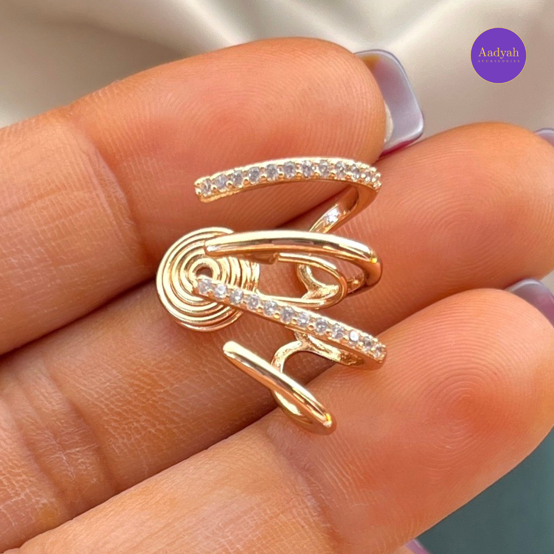 Designer Ear Cuff - Rose Gold - Single