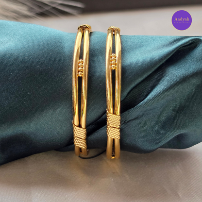 Designer Gold Look Baby Bangles  - Set of 2