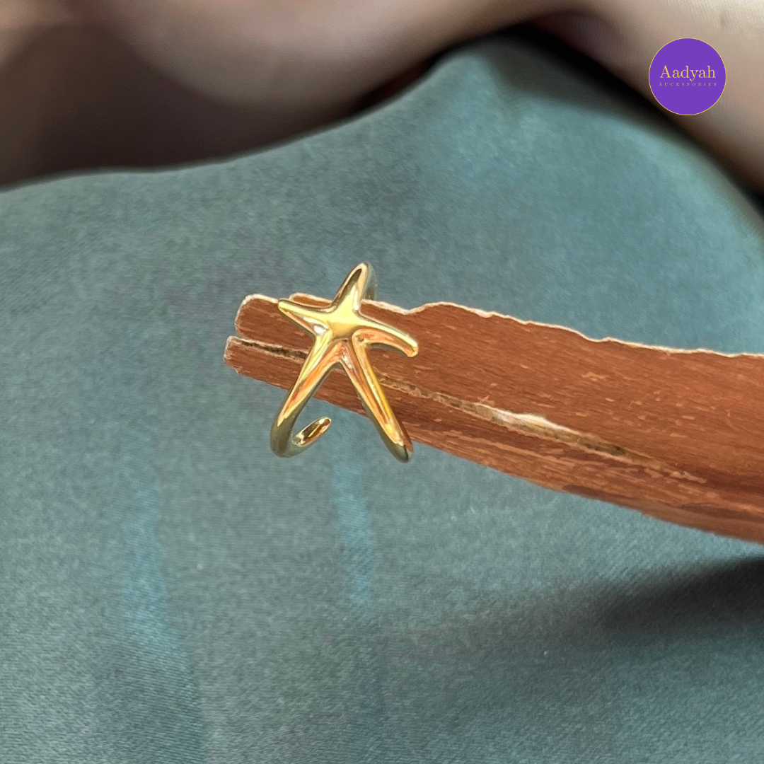 Designer Star Ear Cuff - Pressing - Pair