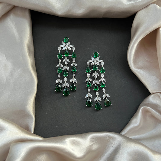Diamond look alike stud earrings sparkling CZ stones for elegant everyday wear,American diamond earrings with zircon stones
