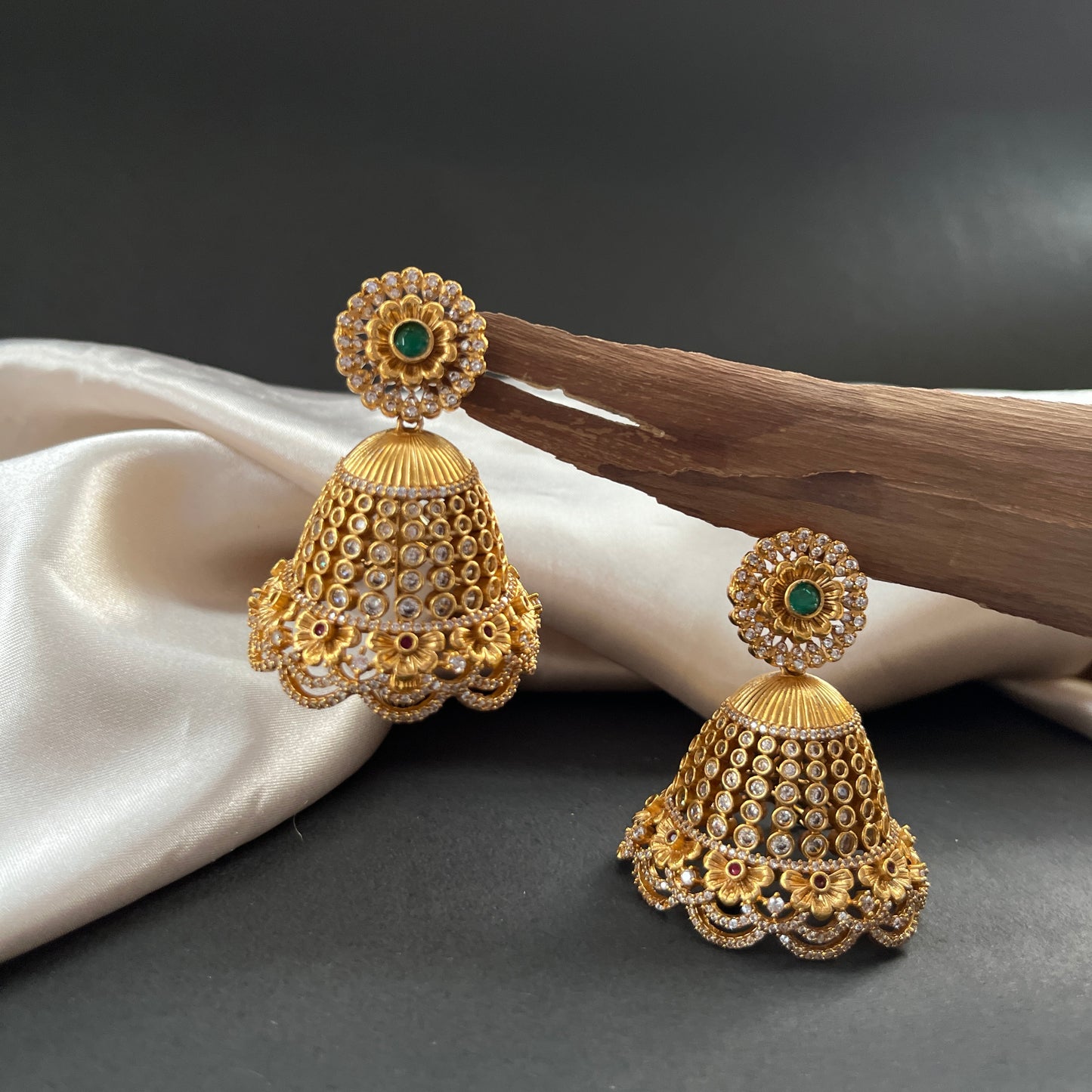 A timeless pair of jhumkis blending style and tradition, perfect for elevating any festive or everyday look