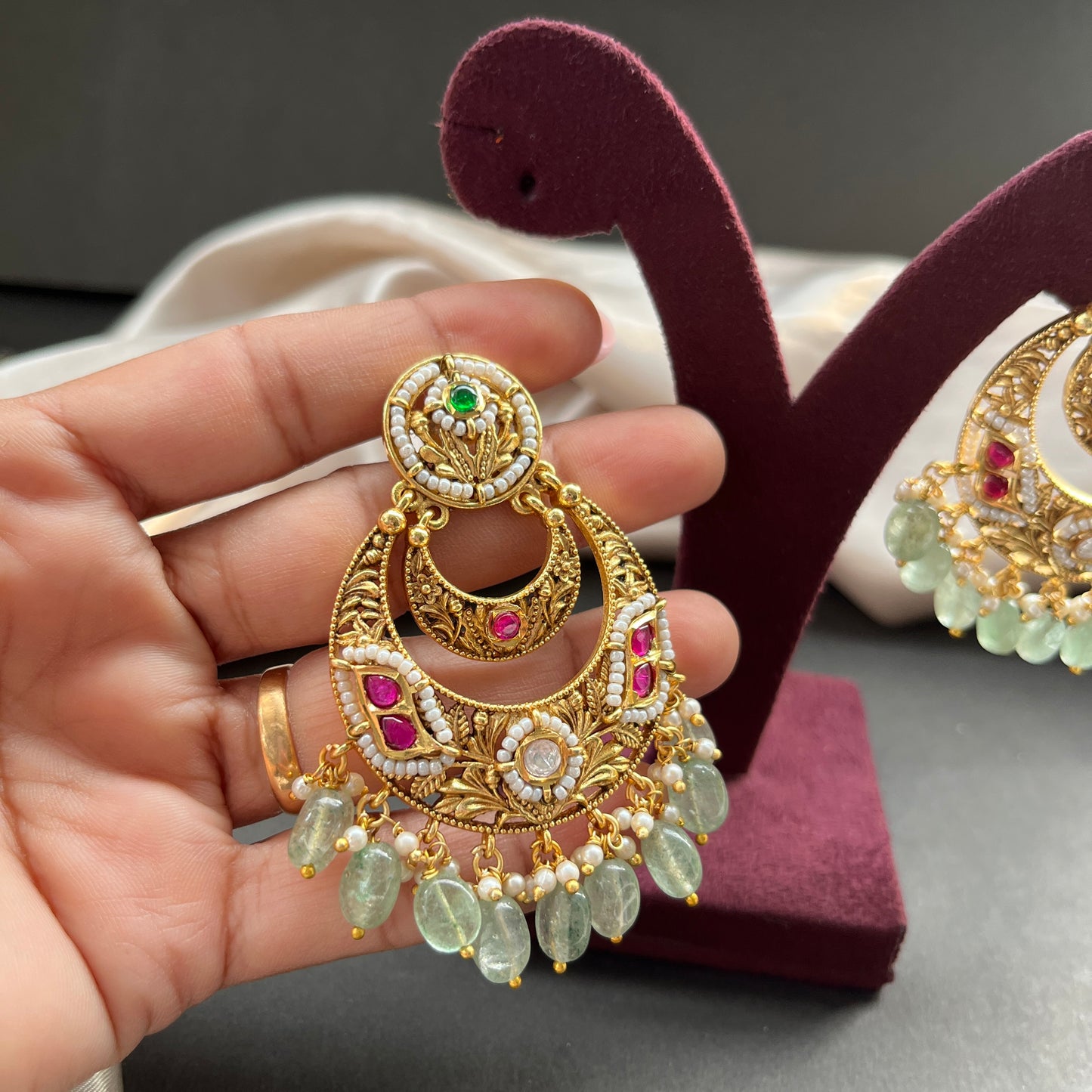 A timeless pair of jhumkis blending style and tradition, perfect for elevating any festive or everyday look