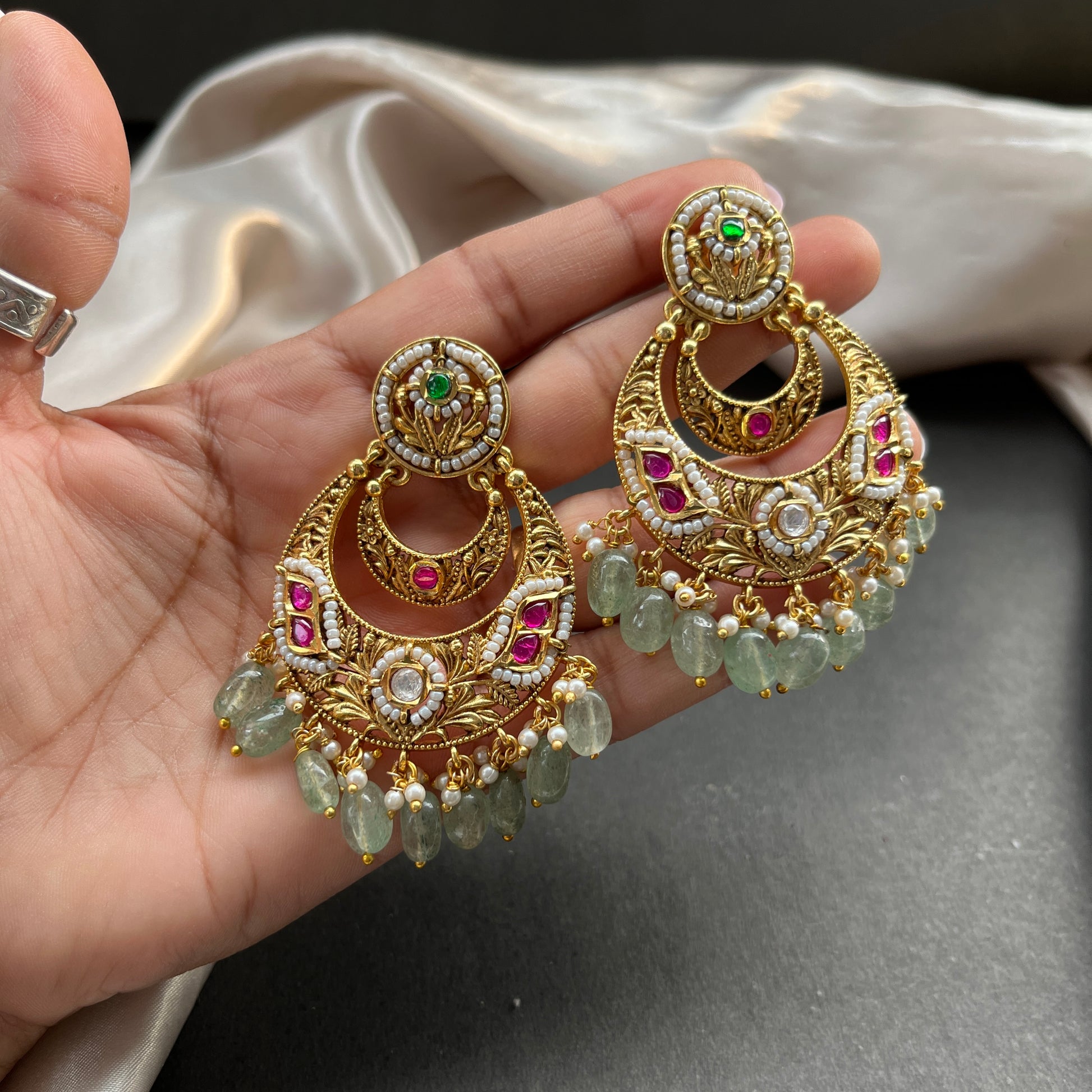 A timeless pair of jhumkis blending style and tradition, perfect for elevating any festive or everyday look