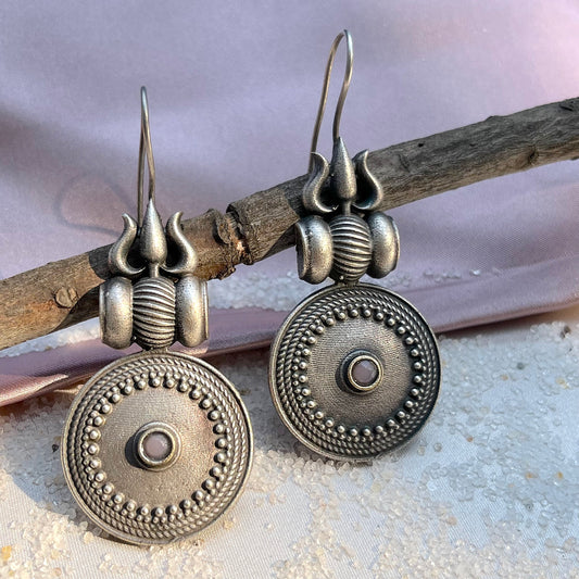 Trishul Damuru Hook Earrings