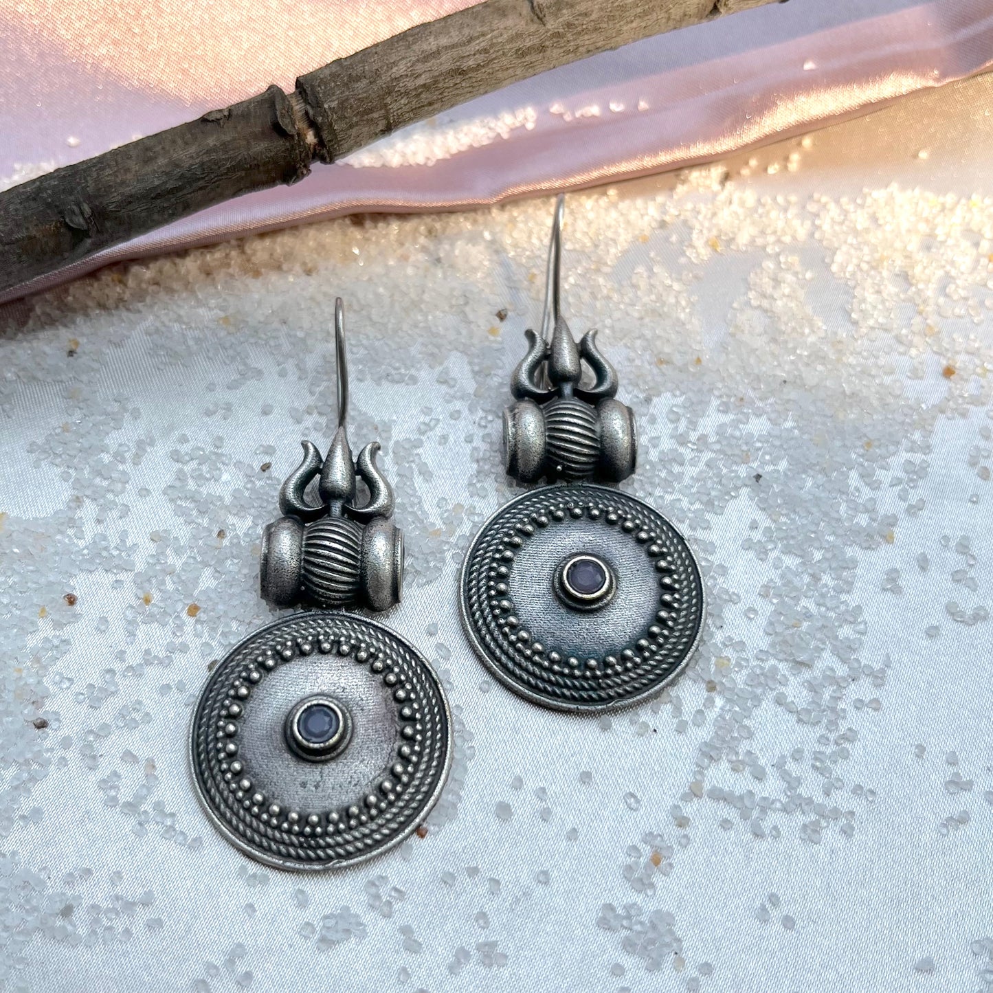 Trishul Damuru Hook Earrings