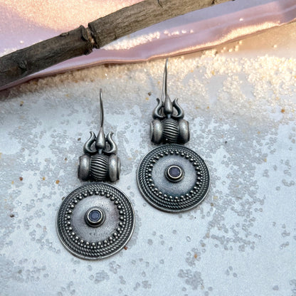 Trishul Damuru Hook Earrings