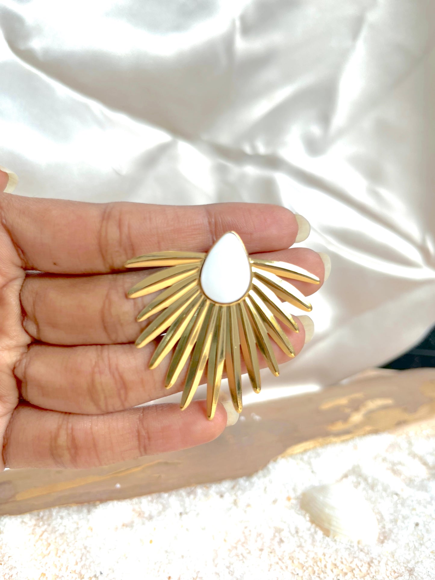 Enamel Petals Earrings