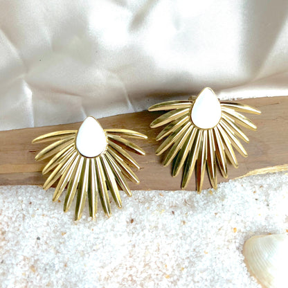 Enamel Petals Earrings