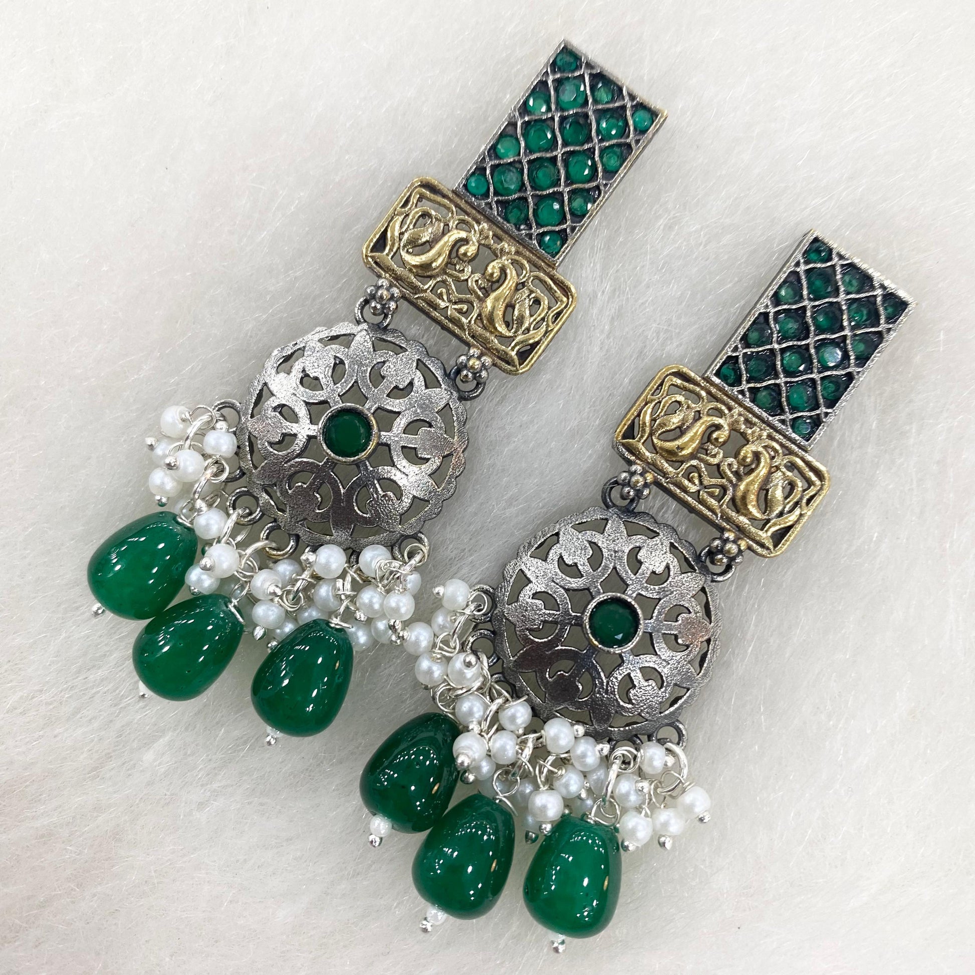Silver Look Alike, Silver Replica,oxidised set,German Silver Set