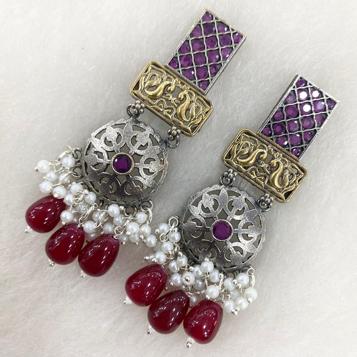 Silver Look Alike, Silver Replica,oxidised set,German Silver Set