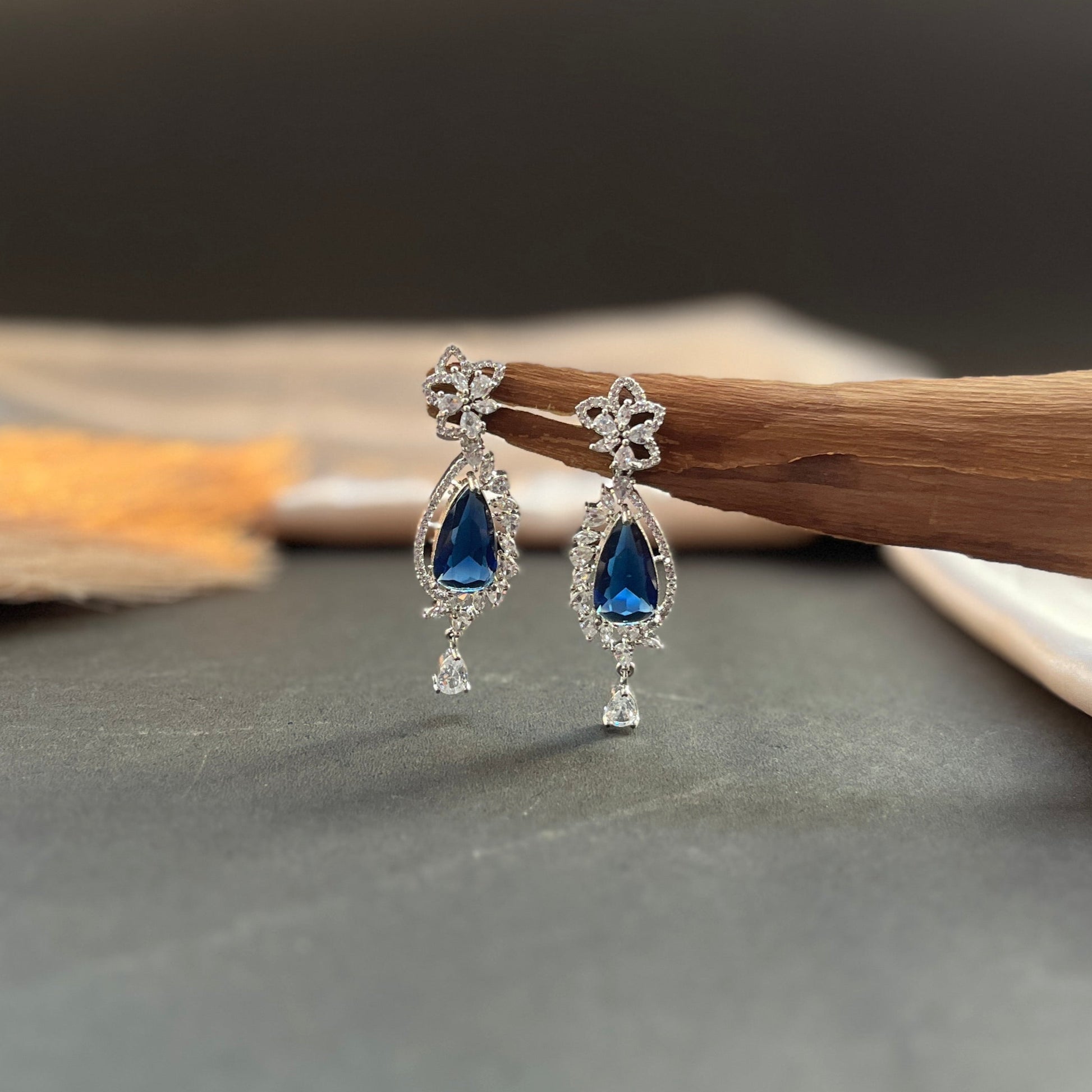 Diamond look alike stud earrings sparkling CZ stones for elegant everyday wear,American diamond earrings with zircon stones