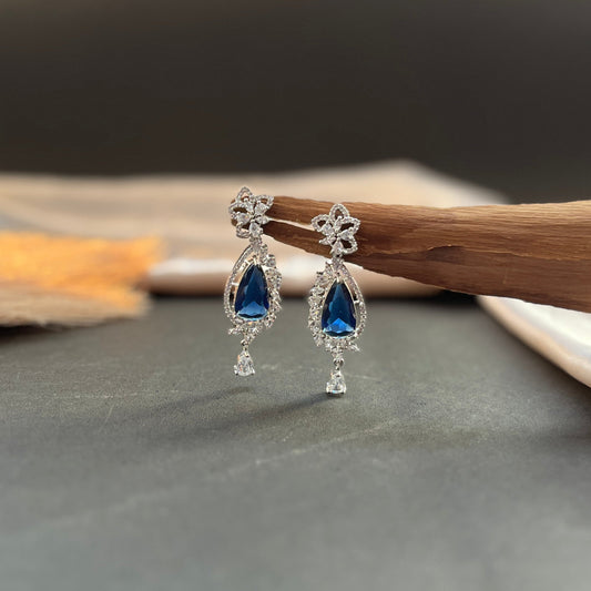 Diamond look alike stud earrings sparkling CZ stones for elegant everyday wear,American diamond earrings with zircon stones