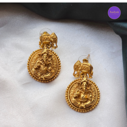 Elephant & Ganesha Motif Necklace Set - Short