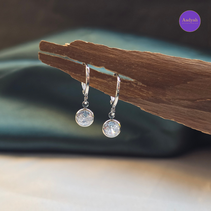 Every Day Drop Small Hoops - Silver