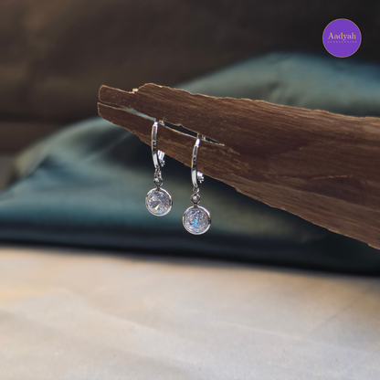 Every Day Drop Small Hoops - Silver