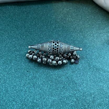Oxidised German silver ring geometric design with vintage appeal, perfect for casual and cultural occasions,Vintage style German silver tone ring oxidised look with floral motifs, ideal for everyday ethnic fashion