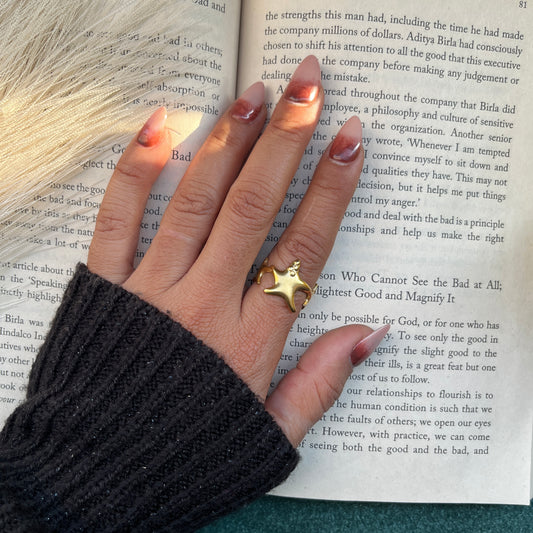 Sleek 18K gold plated ring minimalist design for modern, elegant fashion,Dainty 18K gold plated adjustable ring simple, refined design ideal for casual and formal wear