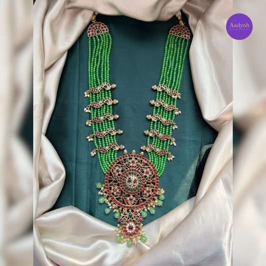 Floral Beaded Haram Set - Green