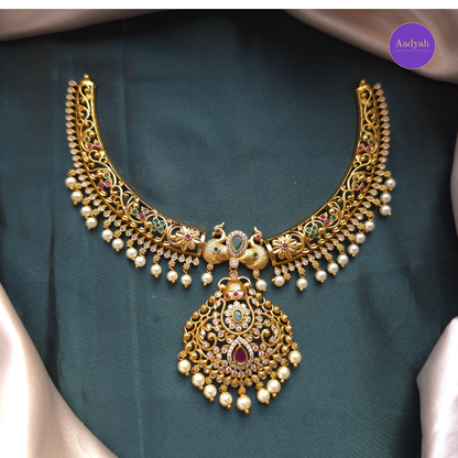 Floral Hasli Necklace Set - Multi