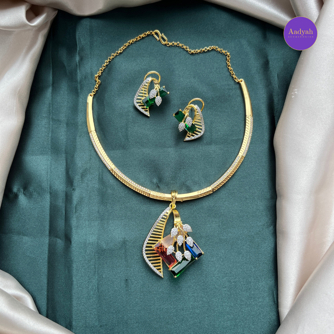 Floral Kante/ Hasli 2-1 Necklace Set