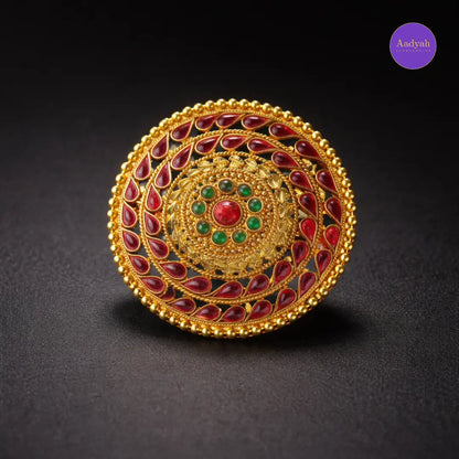 Floral Matha Patti - Multi Stone