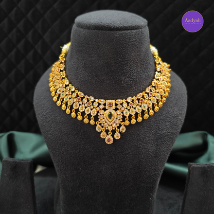 Floral Multi Neckalce Set - Gold