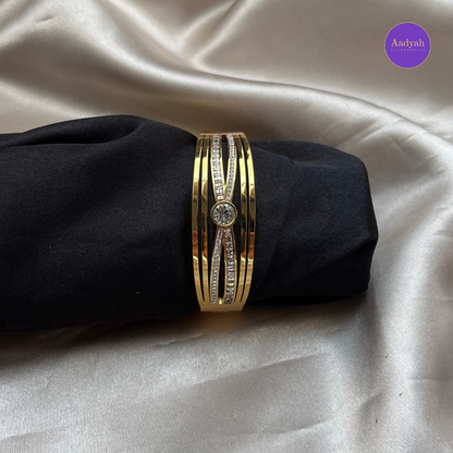 Anti-Tarnish Stone Studded Korean Bangle - Small Size