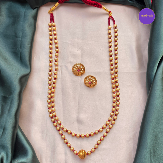 Gold Gundulu Layered Haram - Matt