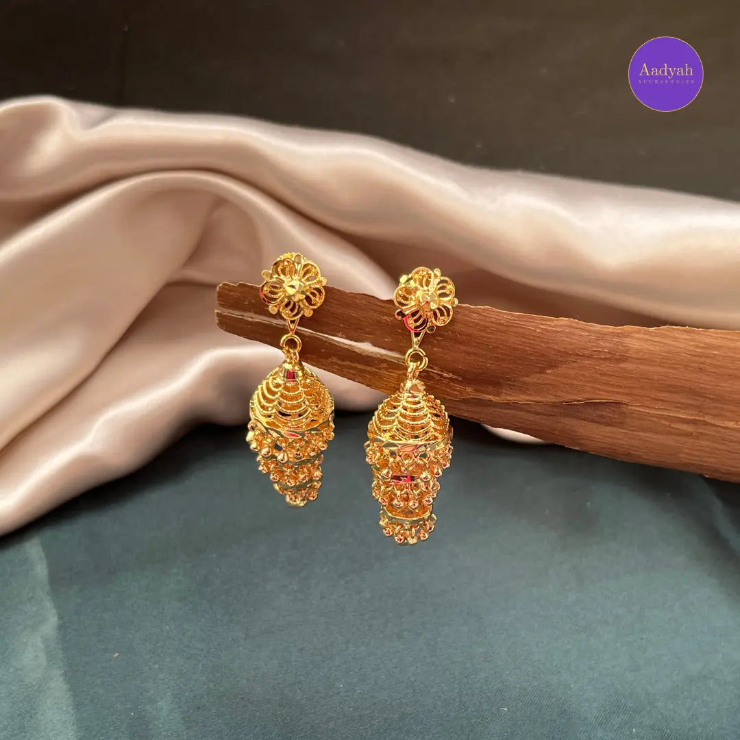 Gold Jhumkas - Gold