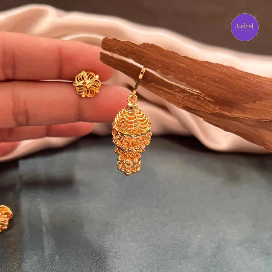Gold Jhumkas - Gold