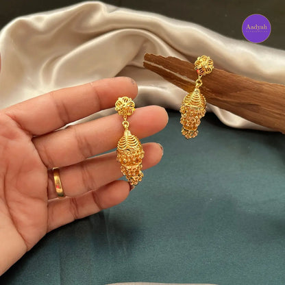 Gold Jhumkas - Gold