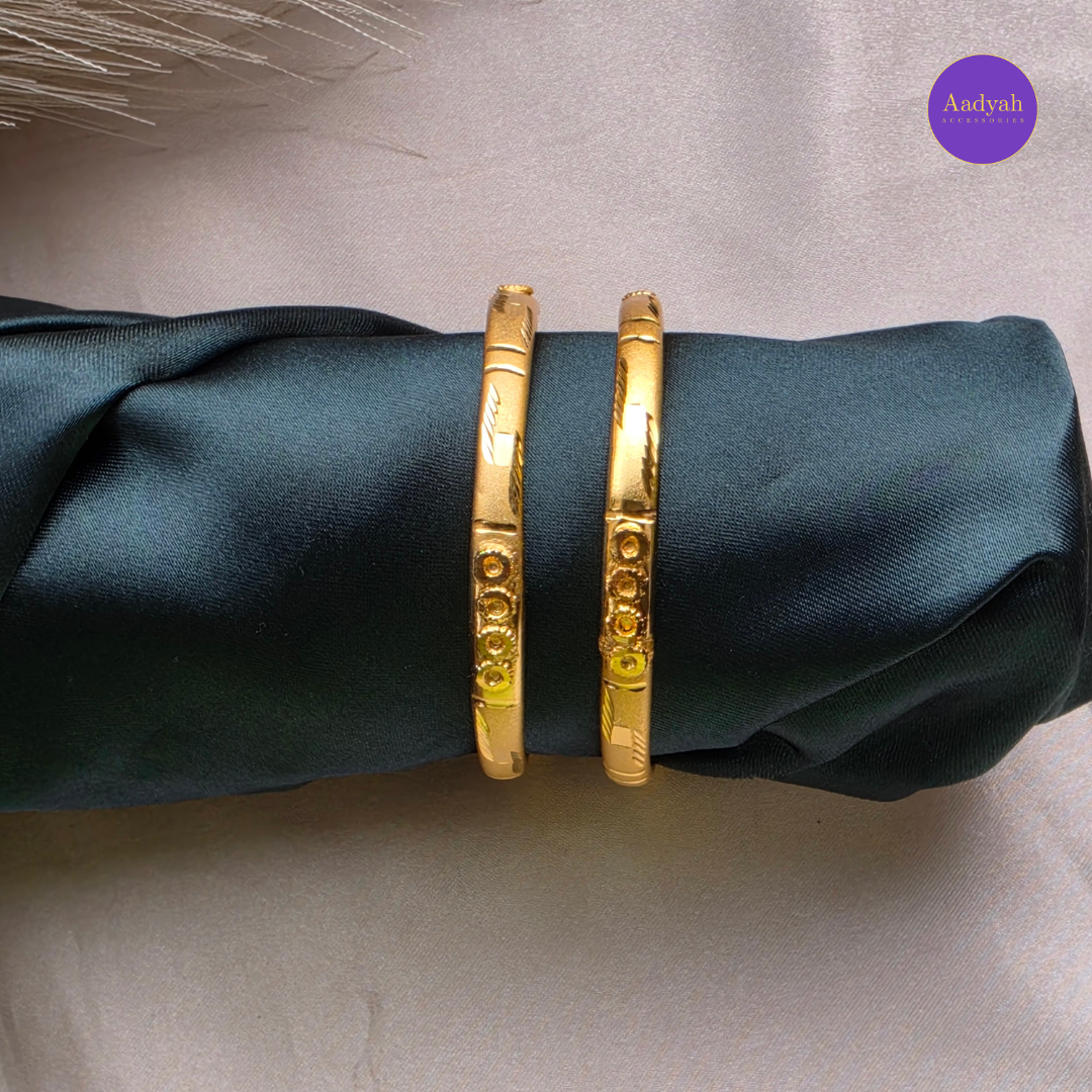 Gold Look Baby Bangles - Set of 2