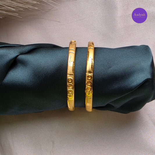 Gold Look Baby Bangles - Set of 2