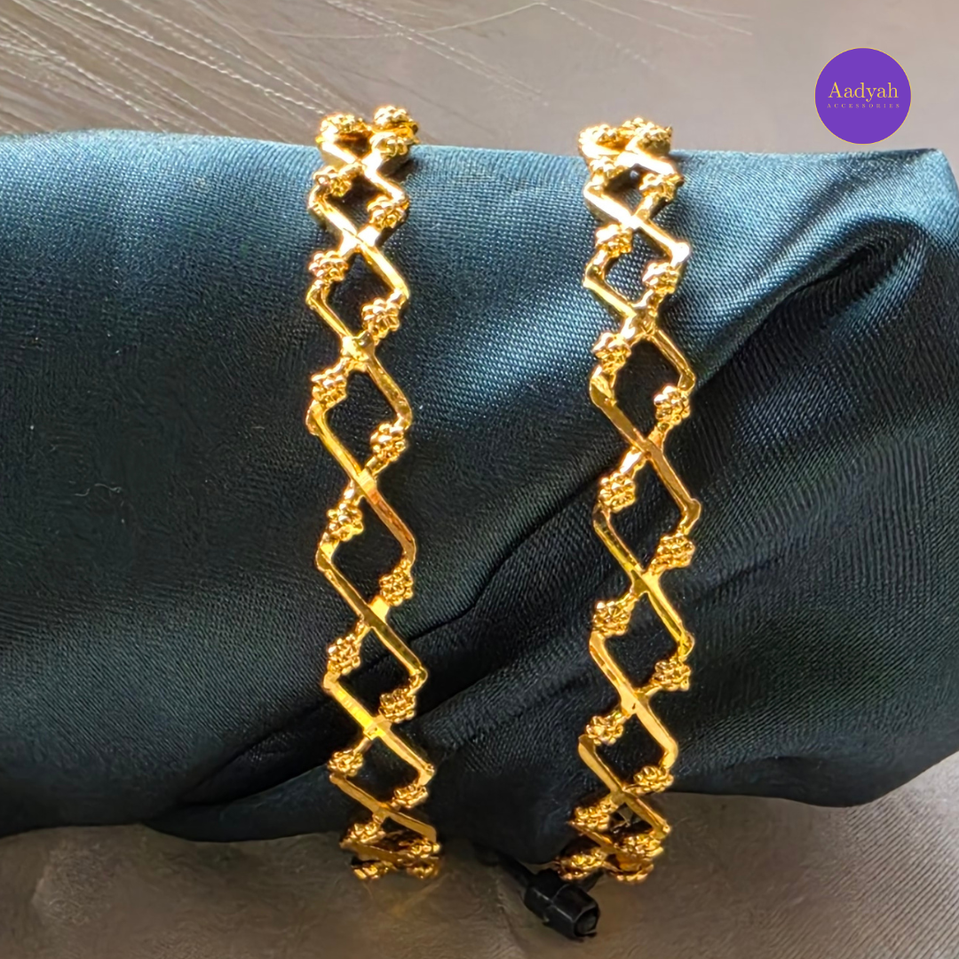 Gold Look Baby Bangles  - Set of 2