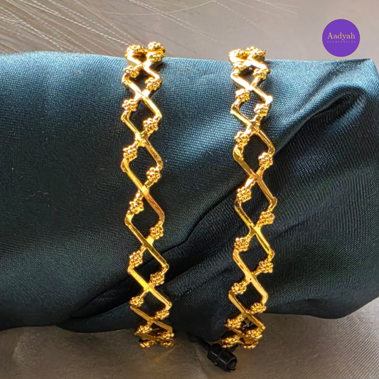 Gold Look Baby Bangles  - Set of 2